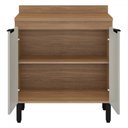 Ver imagem 1 de Balcão de Cozinha 80cm Firenze 2 Portas Amêndola/nude - Demóbile