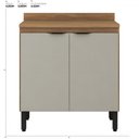 Ver imagem 5 de Balcão de Cozinha 80cm Firenze 2 Portas Amêndola/nude - Demóbile