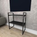 Ver imagem 1 de Rack Estilo Industrial - Aço Preto - Prateleiras 30cm - Modelo Ind08Prk