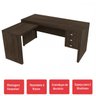 Mesa para Escritório 3 Gavetas Rústico Me4106 - Tecno Mobili - 2