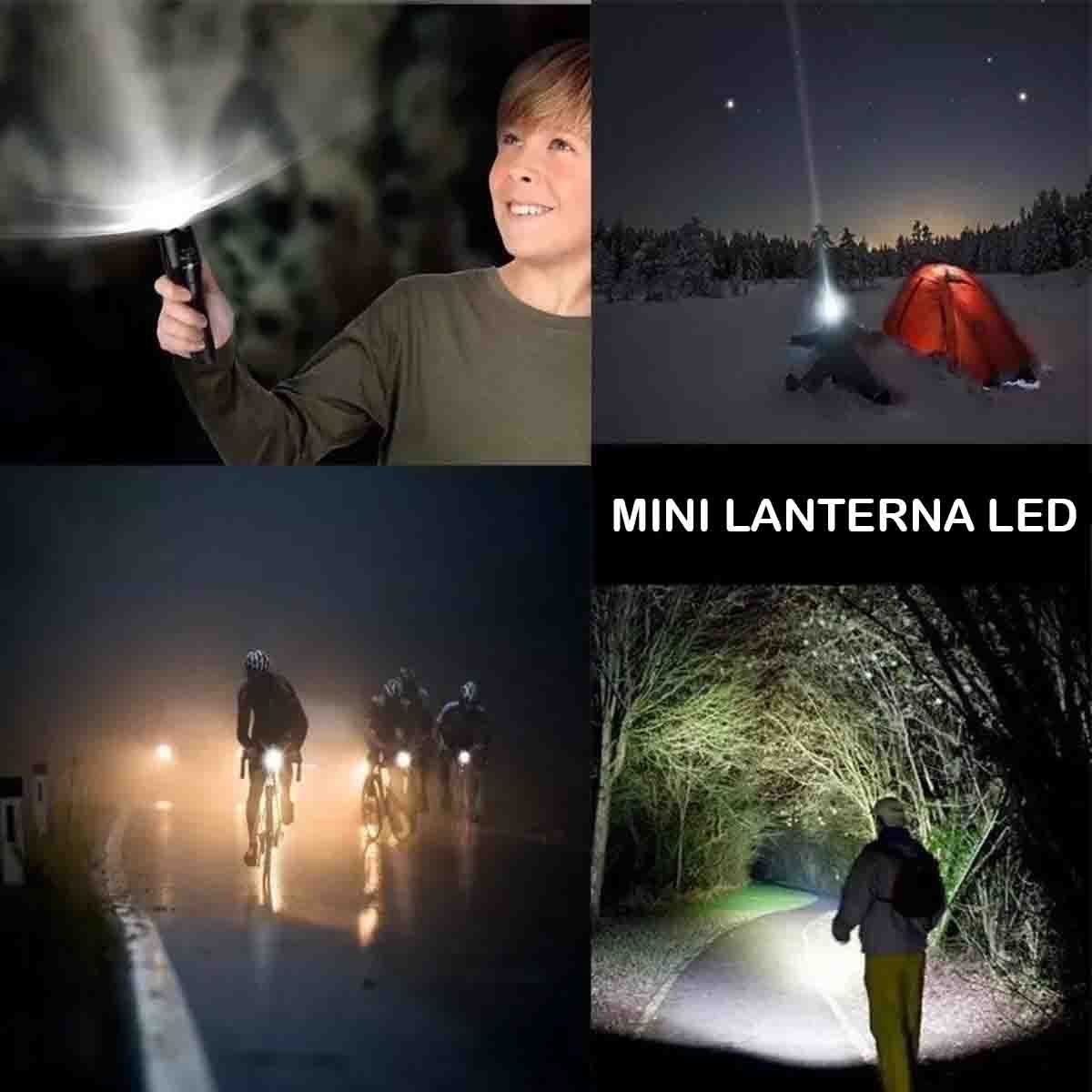 Lanterna Tatica Zoom Led Potente Camping Caminhada Acampamento 5 Modos SOS Luz Ultra Brilhante Ajust - 5