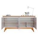 Ver imagem 3 de Aparador para Sala Buffet Classic 1.6 Off White Nature - Imcal