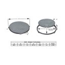 Ver imagem 3 de Tampa Tampão de Chão T020 em Alumínio Circular Simples 20cm