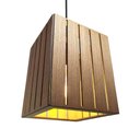 Ver imagem 1 de Luminária Teto Pendente Lustre Madeira Mdf Rústica Imbuia