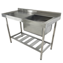Ver imagem 1 de Pia Aço Inox Industrial 110x60x90 Cm Cuba Direita Nortinox