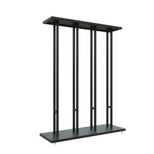 Expositor de Tênis Bonés Bolas Duplo 4 Colunas Linha Screw New Comac Preto