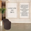 Ver imagem 4 de Puff Orgânico Redondo com Encosto Luxo Composé Corino e Suede para Sala e Recepção:marrom