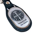 Ver imagem 3 de Chaveiro Medalha de São Bento Couro com Mosquetão