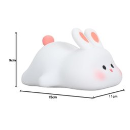 Luminária Abajur Coelho Silicone Infantil Touch Luz de Toque - 6