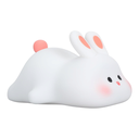 Ver imagem 4 de Luminária Abajur Coelho Silicone Infantil Touch Luz de Toque