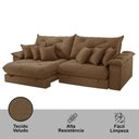 Ver imagem 6 de Sofá Ágata Veludo Dois Módulos de 90 Cm B25 Meu Sofá Online B016 Veludo Marrom