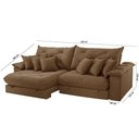 Ver imagem 5 de Sofá Ágata Veludo Dois Módulos de 90 Cm B25 Meu Sofá Online B016 Veludo Marrom