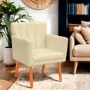 Ver imagem 2 de Kit com 2 Poltronas Cadeiras Elegante Confortável e Reforçada para Sala Carol Suede