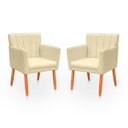 Ver imagem 1 de Kit com 2 Poltronas Cadeiras Elegante Confortável e Reforçada para Sala Carol Suede