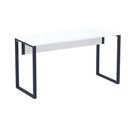 Ver imagem 1 de Mesa Escritório P25 Tub Pandin 170 Cm (larg) X 70 Cm (prof) Tampo Mdp Branco Pé Aço Tubular Azul