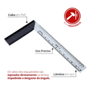 Ver imagem 2 de Esquadro com Cabo de Pvc 12'' 30cm Durín