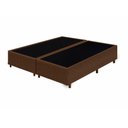 Ver imagem 1 de Base Box Queen Bipartido Santo Box Suede Marrom 40x158x198