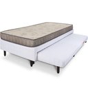 Ver imagem 1 de Cama Box Solteiro com Cama Auxiliar + Colchão de Espuma Antialérgico 88x188x46cm BF Colchões