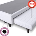 Ver imagem 7 de Cama Box Solteiro com Cama Auxiliar + Colchão de Espuma Antialérgico 88x188x46cm BF Colchões