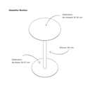 Ver imagem 2 de Mesa Lateral Redonda Baixa Cor:Off White