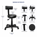 Ver imagem 2 de Mocho Slim Branco Giratório Podologia Odontologia e Clinica - Barão Das Cadeiras