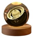 Ver imagem 2 de Luminária de Mesa Bola de Cristal 3d Decoração Base Madeira 675