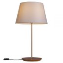 Ver imagem 1 de Abajur de Mesa Slim 30cm Castanho/algodão Cru - Madelustre