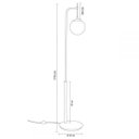 Ver imagem 2 de Abajur de Piso Esfera Castanho/Vidro Leitoso - Madelustre