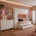 Ver imagem 1 de Quarto Infantil Modulado Bicama com Guarda-Roupa e Colchão/Cômoda/Sapateira Pulse Multimóveis