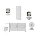 Ver imagem 6 de Quarto Infantil Modulado Bicama com Guarda-Roupa e Colchão/Cômoda/Sapateira Pulse Multimóveis