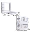 Ver imagem 4 de Cama Casal Vancouver Articulável 8 Prateleiras Branco - Art In Móveis