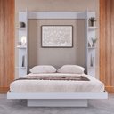 Ver imagem 1 de Cama Casal Vancouver Articulável 8 Prateleiras Branco - Art In Móveis