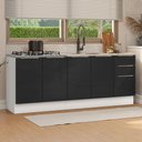 Ver imagem 1 de Armário de Cozinha Compacta 200 Cm Branco/preto Lux Madesa 05
