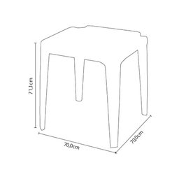 Conjunto TopPlast com Mesa de Plástico Top e 4 Cadeiras Valentina - Branco - 3