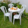 Conjunto TopPlast com Mesa de Plástico Top e 4 Cadeiras Valentina - Branco - 2