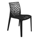 Ver imagem 1 de Cadeira Gruvyer Preta para Mesa de Jantar Cozinha Empilhável Preto