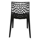Ver imagem 4 de Cadeira Gruvyer Preta para Mesa de Jantar Cozinha Empilhável Preto