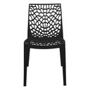 Ver imagem 2 de Cadeira Gruvyer Preta para Mesa de Jantar Cozinha Empilhável Preto