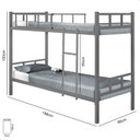 Ver imagem 4 de Beliche de Aço Tubular Reforçado Monaco Cinza