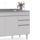 Ver imagem 5 de Balcão Gabinete com Pia Inox 120cm Michigan Branco - Lumil