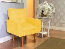 Ver imagem 4 de Kit 02 Poltronas Opala 1 Namoradeira 1 Puff Opala Bela-móveis:amarelo