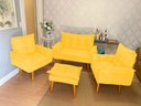 Ver imagem 1 de Kit 02 Poltronas Opala 1 Namoradeira 1 Puff Opala Bela-móveis:amarelo