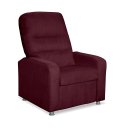 Ver imagem 4 de Poltrona do Papai Confortável Suede Bordo Sistema Encosto Reclinável e Inclinável Mecanismo Manual