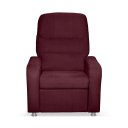 Ver imagem 2 de Poltrona do Papai Confortável Suede Bordo Sistema Encosto Reclinável e Inclinável Mecanismo Manual