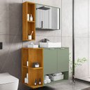 Ver imagem 2 de Gabinete Banheiro Cuba e Espelheira Lizzi Pistache/naturalle B02 - Mpozenato