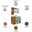 Ver imagem 3 de Gabinete Banheiro Cuba e Espelheira Lizzi Pistache/naturalle B02 - Mpozenato