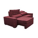 Ver mais imagens de Sofá Retrátil e Reclinável 2,35m Cama inBox Big Star com SoftGel D40 Velupluma Vinho