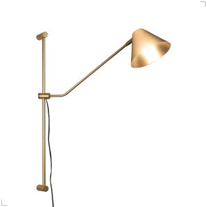 Arandela Esteca Dourado-fosco com Cúpula Direcionável Base E27