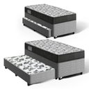 Ver imagem 1 de Cama Box com Colchão de Espuma D33 Ortobom Iso 100 + Auxiliar de Molas Unique Solteiro 88cm