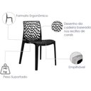 Ver imagem 6 de Kit 6 Cadeira Preta Gruvyer para Cozinha-mesa-jantar-varanda